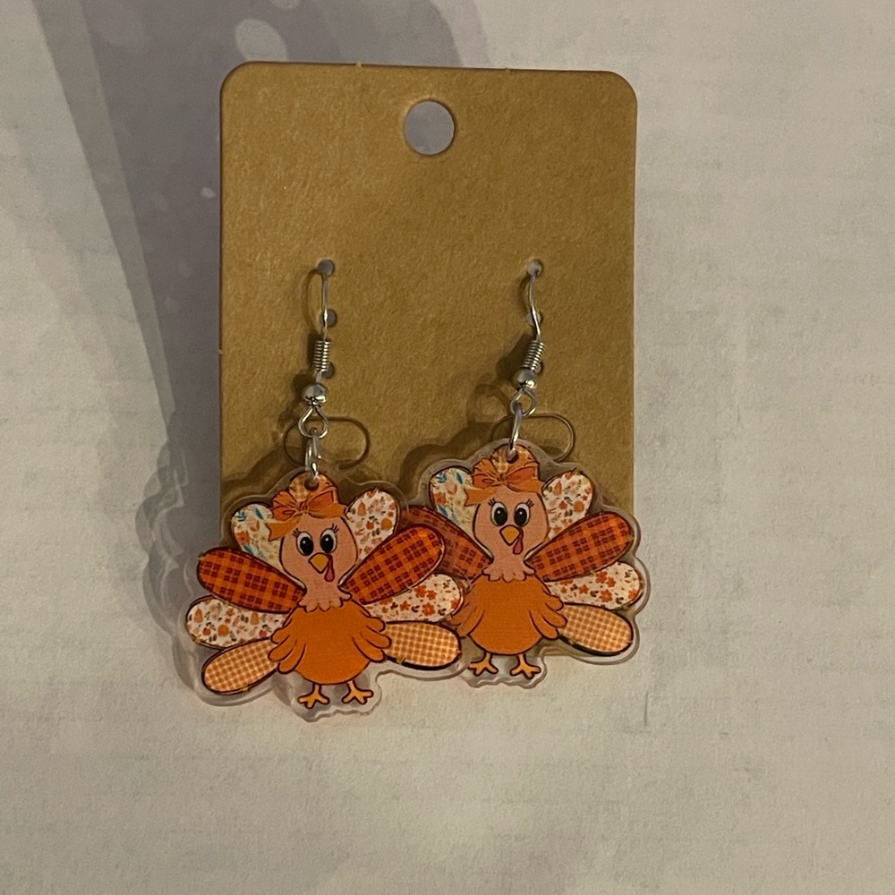 Cute Turkey Earrings